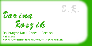 dorina roszik business card